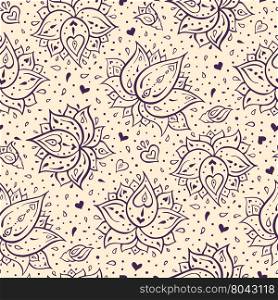 Paisley Hand drawn seamless pattern.. Paisley pattern. Seamless wallpaper and textile design