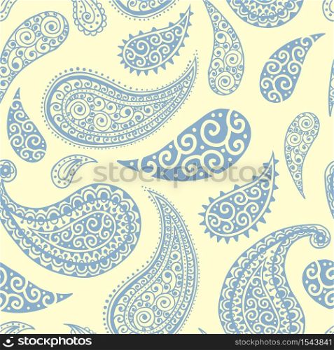 Paisley pattern vector background, seamless floral ornament in pale gray, red and ivory white colors, vector illustration. Abstract simple vintage Paisley pattern background, ornamental decoration. Paisley pattern background, pastel floral ornament