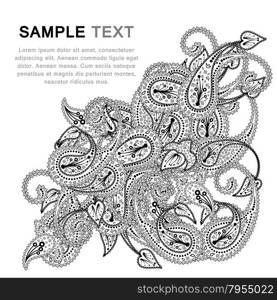 Paisley pattern with copy-space frame