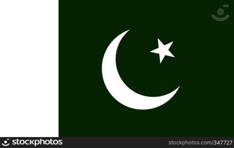 Pakistan flag image for any design in simple style. Pakistan flag image