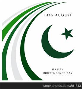 Pakistan independence day design vector