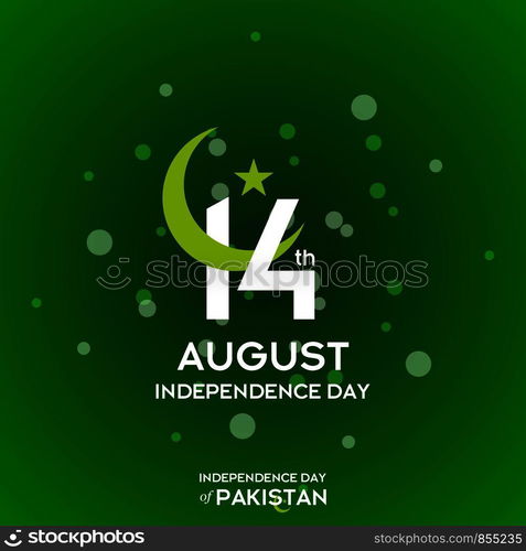 Pakistan Independence Day Typography Design. Creative Typography of 73rd Happy Independence Day of Pakistan Vector Template Design Illustration