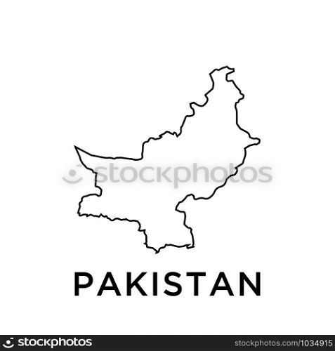 Pakistan map icon design trendy