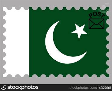 Pakistan national country flag. original colors and proportion. Simply vector illustration background. Isolated symbols and object for design, education, learning, postage stamps and coloring book, marketing. From world set