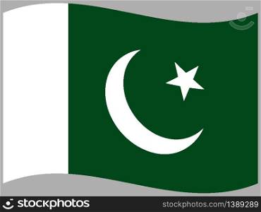 Pakistan National flag. original color and proportion. Simply vector illustration background, from all world countries flag set for design, education, icon, icon, isolated object and symbol for data visualisation