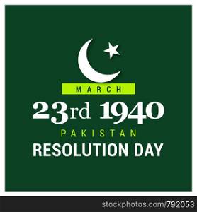 Pakistan Resolution day design vector