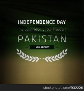 Paksitan Independence day card with green background vector