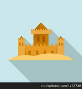 Palace of sand icon. Flat illustration of palace of sand vector icon for web design. Palace of sand icon, flat style