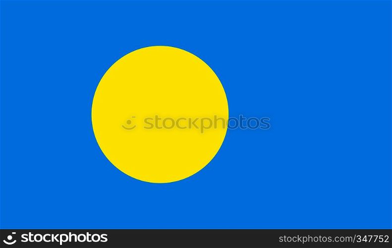 Palau flag image for any design in simple style. Palau flag image