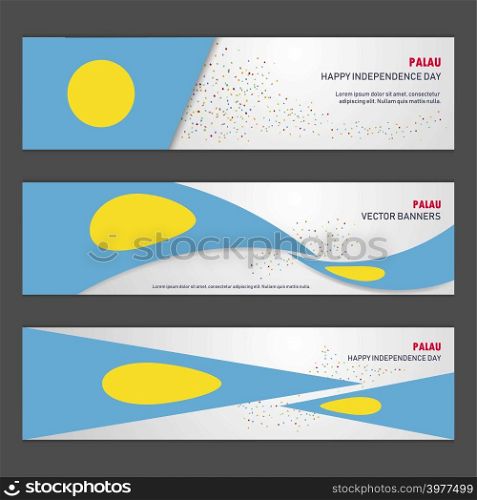 Palau independence day abstract background design banner and flyer, postcard, landscape, celebration vector illustration