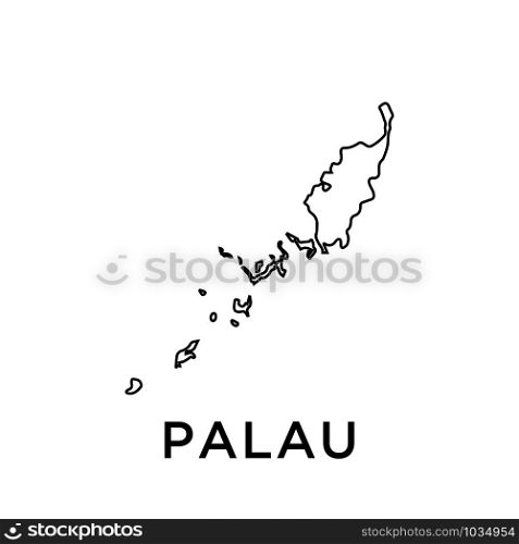 Palau map icon design trendy