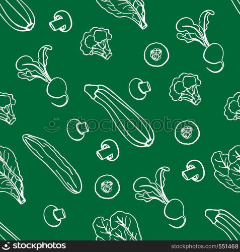 PALEO GREEN Healthy Food Low Carb Diet Seamless Pattern