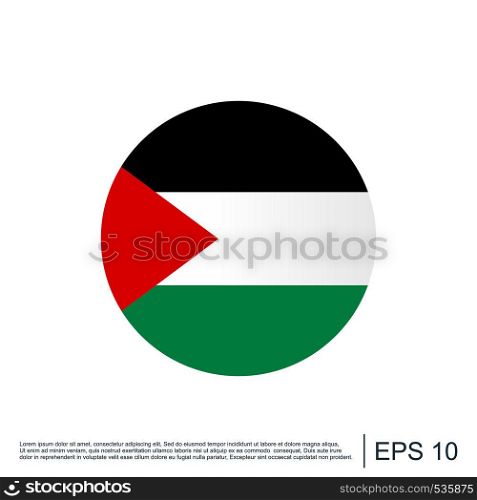 Palestine Flag Icon Template