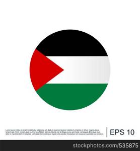 Palestine Flag Icon Template