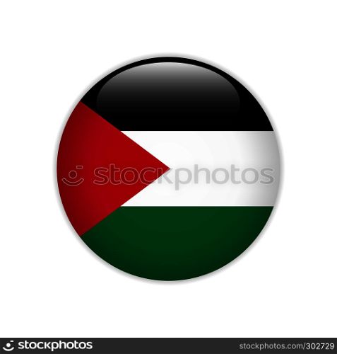 Palestine flag on button