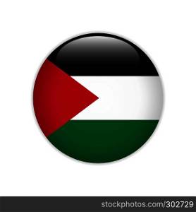 Palestine flag on button