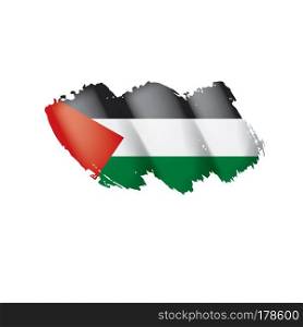Palestine flag, vector illustration on a white background. Palestine flag, vector illustration on a white background.