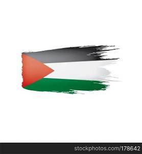 Palestine flag, vector illustration on a white background. Palestine flag, vector illustration on a white background.