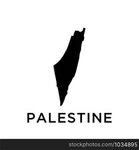Palestine map icon design trendy