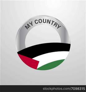Palestine My Country Flag badge
