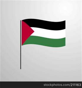 Palestine waving Flag