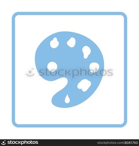 Palette icon. Blue frame design. Vector illustration.