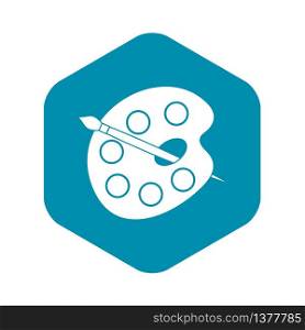 Palette icon. Simple illustration of palette vector icon for web. Palette icon, simple style