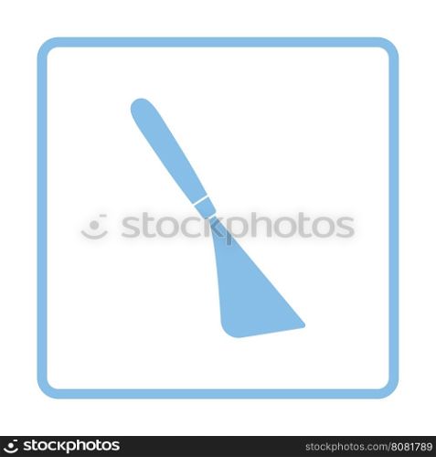 Palette knife icon. Blue frame design. Vector illustration.
