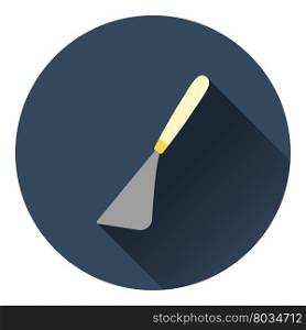 Palette knife icon. Flat color design. Vector illustration.