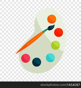 Palette with paints and brush icon in cartoon style isolated on background for any web design. Palette with paints and brush icon, cartoon style