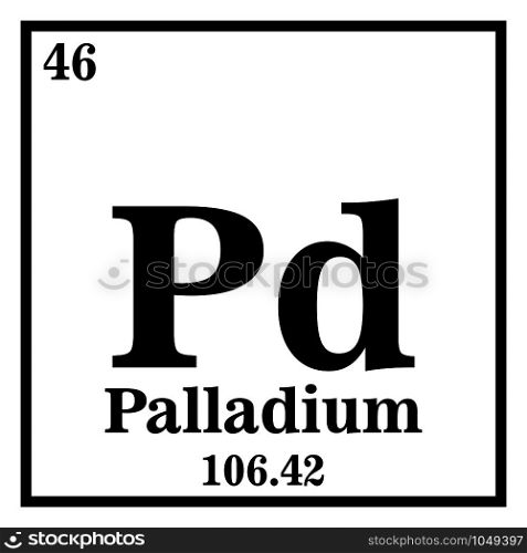 Palladium Periodic Table of the Elements Vector illustration eps 10.. Palladium Periodic Table of the Elements Vector illustration eps 10