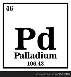 Palladium Periodic Table of the Elements Vector illustration eps 10.. Palladium Periodic Table of the Elements Vector illustration eps 10