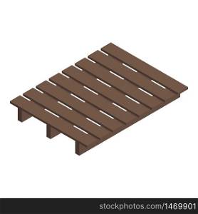 Pallet icon. Isometric of pallet vector icon for web design isolated on white background. Pallet icon, isometric style