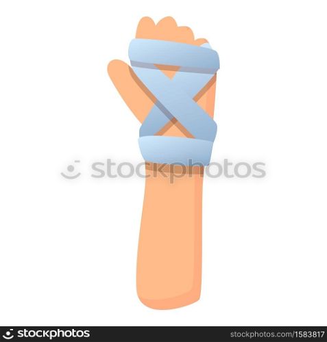 Palm bandage icon. Cartoon of palm bandage vector icon for web design isolated on white background. Palm bandage icon, cartoon style