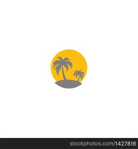 Palm beach, vitamin logo concept illustration