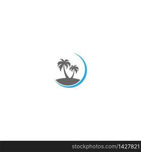 Palm beach, vitamin logo concept illustration