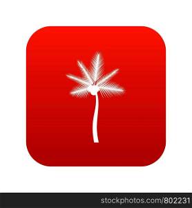 Palm butia capitata icon digital red for any design isolated on white vector illustration. Palm butia capitata icon digital red