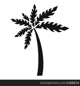Palm coconut icon simple vector. Beach tree. Summer leaf. Palm coconut icon simple vector. Beach tree