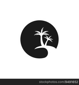 Palm Coconut Tree Logo Icon Silhouette