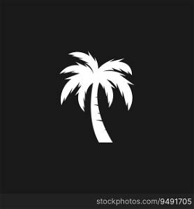Palm Coconut Tree Logo Icon Silhouette