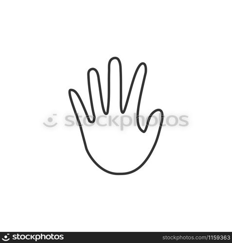 Palm hand graphic design template vector isolated illustration. Palm hand graphic design template vector illustration