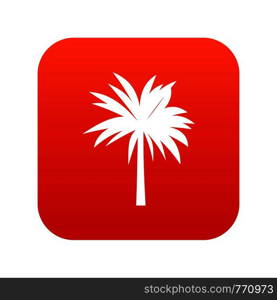 Palm icon digital red for any design isolated on white vector illustration. Palm icon digital red
