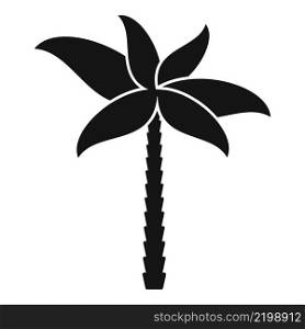 Palm icon simple vector. Coconut tree. Beach leaf. Palm icon simple vector. Coconut tree