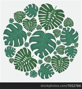 Palm leaf decoration. Vector illustration of palm leaf decoration. Exotic tree palm leaf