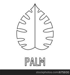 Palm leaf icon. Outline illustration of palm leaf vector icon for web. Palm leaf icon, outline style.