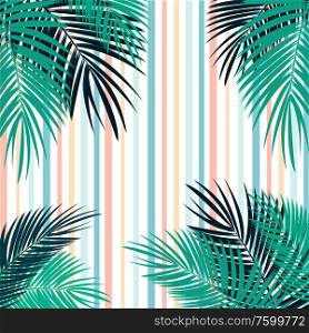 Palm Leaf Vector Background Illustration EPS10. o2019-05-23-34