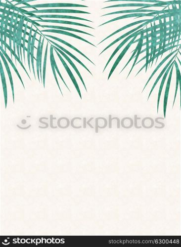 Palm Leaf Vector Background Illustration EPS10. Palm Leaf Vector Background Illustration