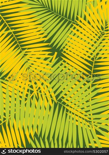 Palm Leaf Vector Frame Background Illustration EPS10. Palm Leaf Vector Frame Background Illustration