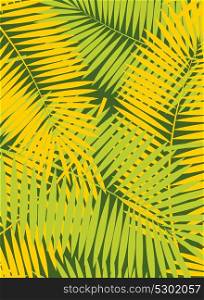 Palm Leaf Vector Frame Background Illustration EPS10. Palm Leaf Vector Frame Background Illustration