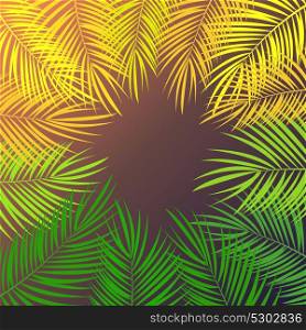 Palm Leaf Vector on Background Illustration EPS10. Palm Leaf Vector Background Illustration
